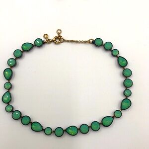 J. Crew Teardrop Brulee Black Sea foam necklace